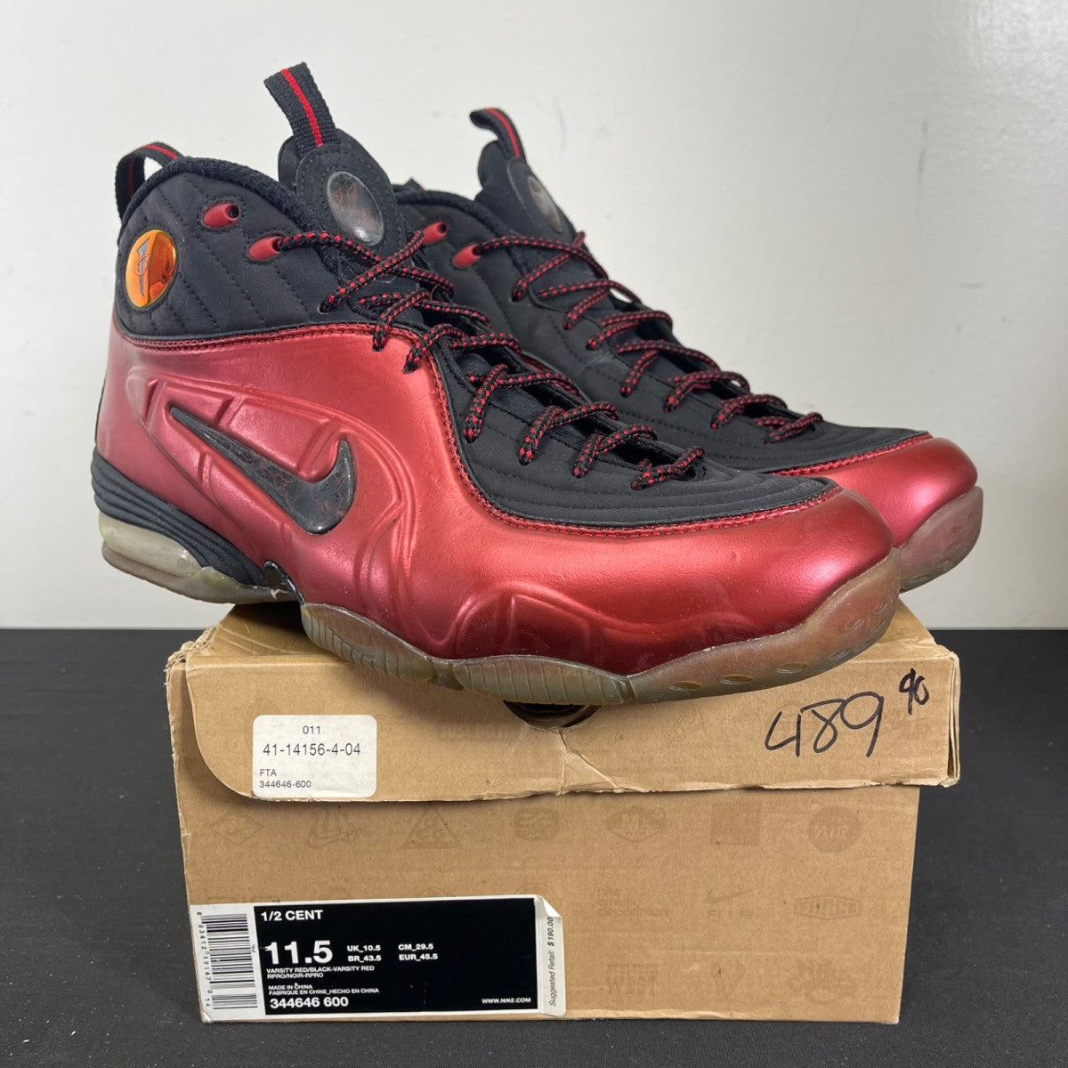 Nike Air 1/2 Cent Cranberry 11.5 (Moderately Worn Pre-Owned)NikeVarsity Red/Black-Varsity Red - Image 1