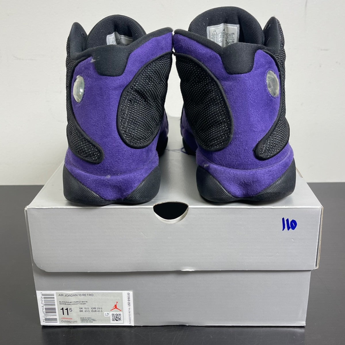 Jordan 13 Retro Court Purple 11.5 (Moderately Worn Pre-Owned)JordanBlack/Court Purple-White - Image 4