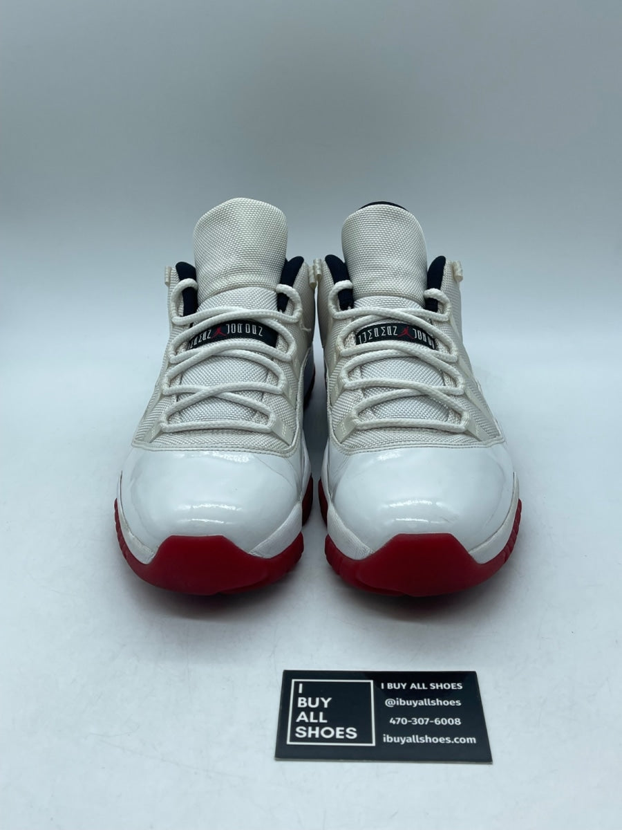 Jordan 11 Retro Low White Red (2012) 12 (Heavily Worn Pre-Owned) - Image 2