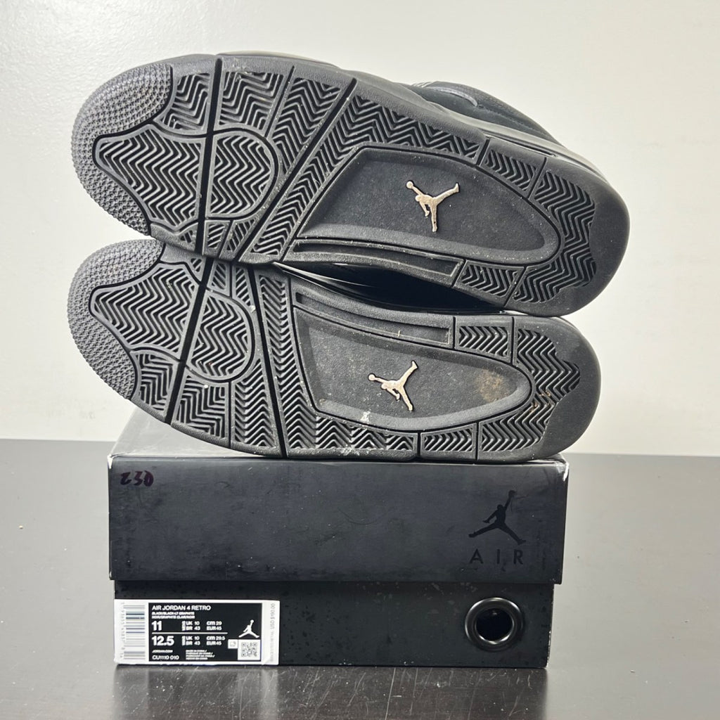 Jordan 4 Retro Black Cat (2020) 11 (Lightly Worn Pre-Owned)JordanBlack/Black-Light Graphite - Image 6