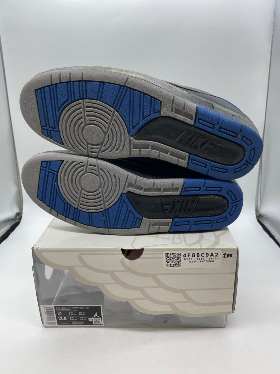 Jordan 2 Retro Low SP Off-White Black Blue 12 (Moderately Worn Pre-Owned)JordanBlack/Blue-Grey - Image 7