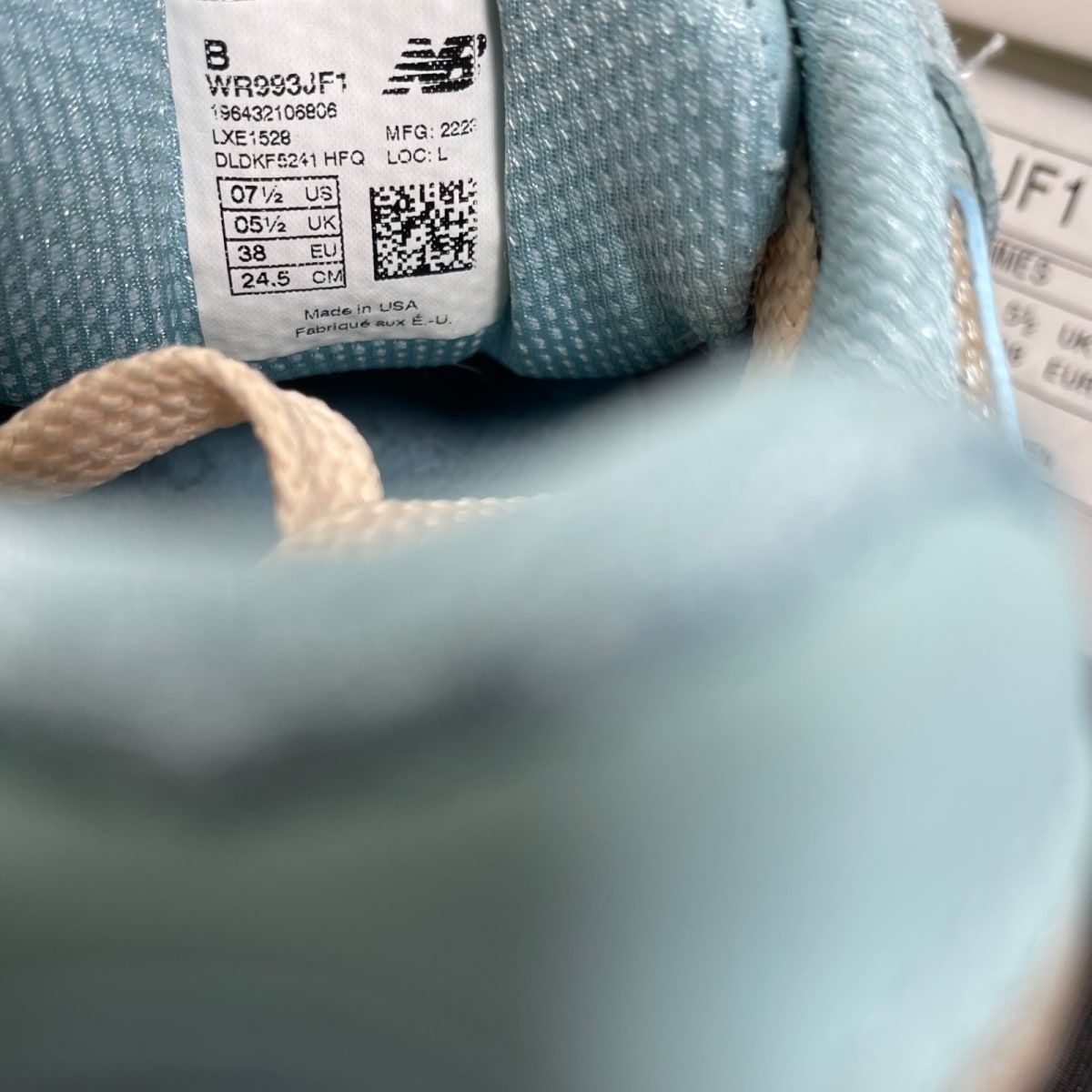 New Balance 993 Joe Freshgoods Performance Art Arctic Blue (Women's) 7.5W (Moderately Worn Pre-Owned)New BalanceArctic Blue/Vintage Rose - Image 6