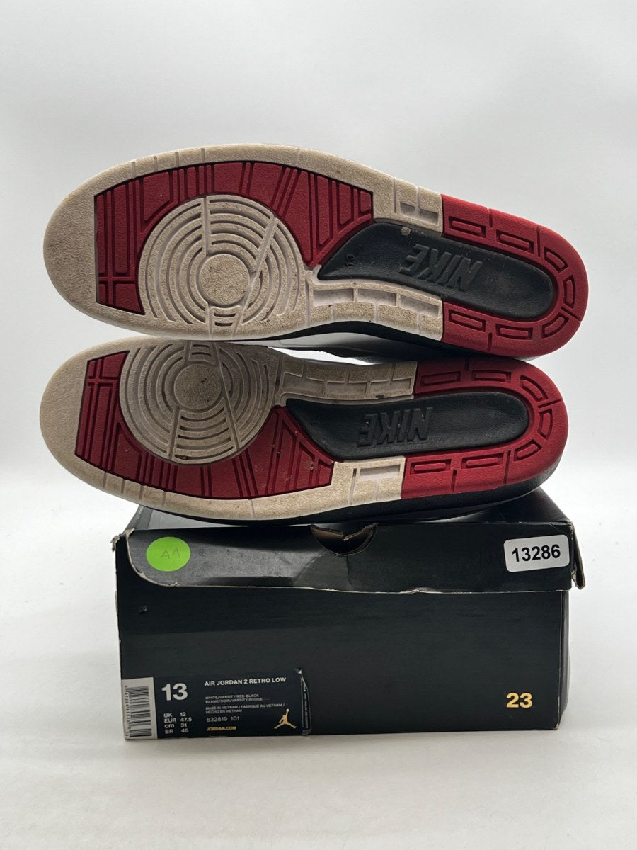 Jordan 2 Retro Low Chicago (2016) 13 (Moderately Worn Pre-Owned)JordanWhite/Black-Varsity Red - Image 8