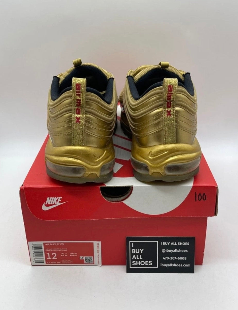 Nike Air Max 97 Gold Medal 12 (Lightly Worn Pre-Owned)NikeMetallic Gold/Metallic Gold-Metallic Gold - Image 3
