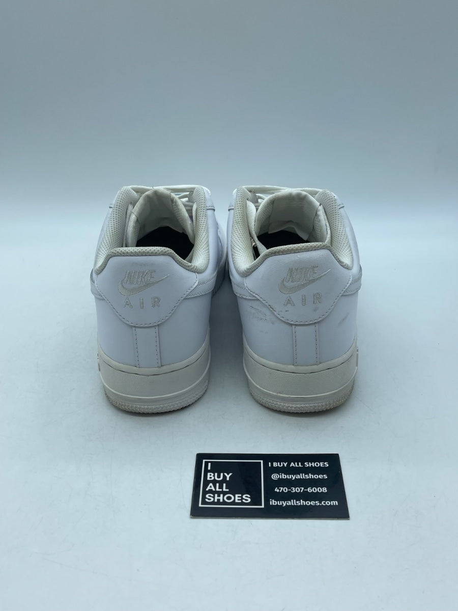 Nike Air Force 1 '07 'Triple White' 9.5 (Moderately Worn Pre-Owned) - Image 3