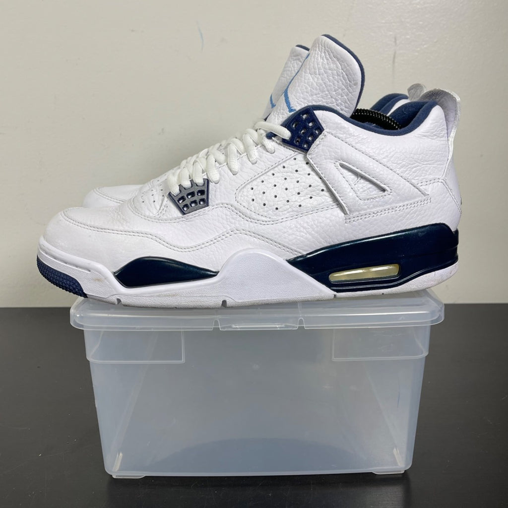 Jordan 4 Retro Columbia (2015) 10 (Moderately Worn Pre-Owned)JordanWhite/Legend Blue-Midnight Navy - Image 3