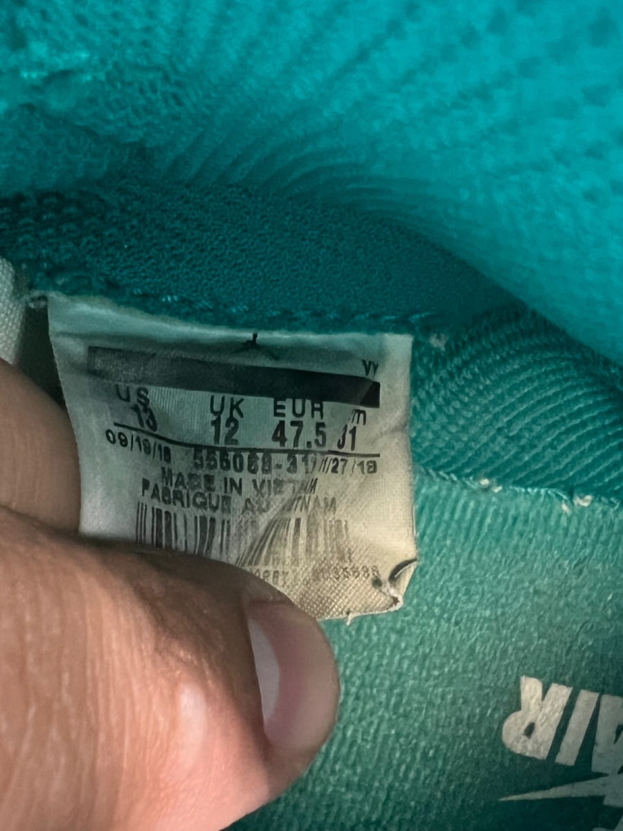 Jordan 1 Retro High Turbo Green 13 (Moderately Worn Pre-Owned) - Image 6
