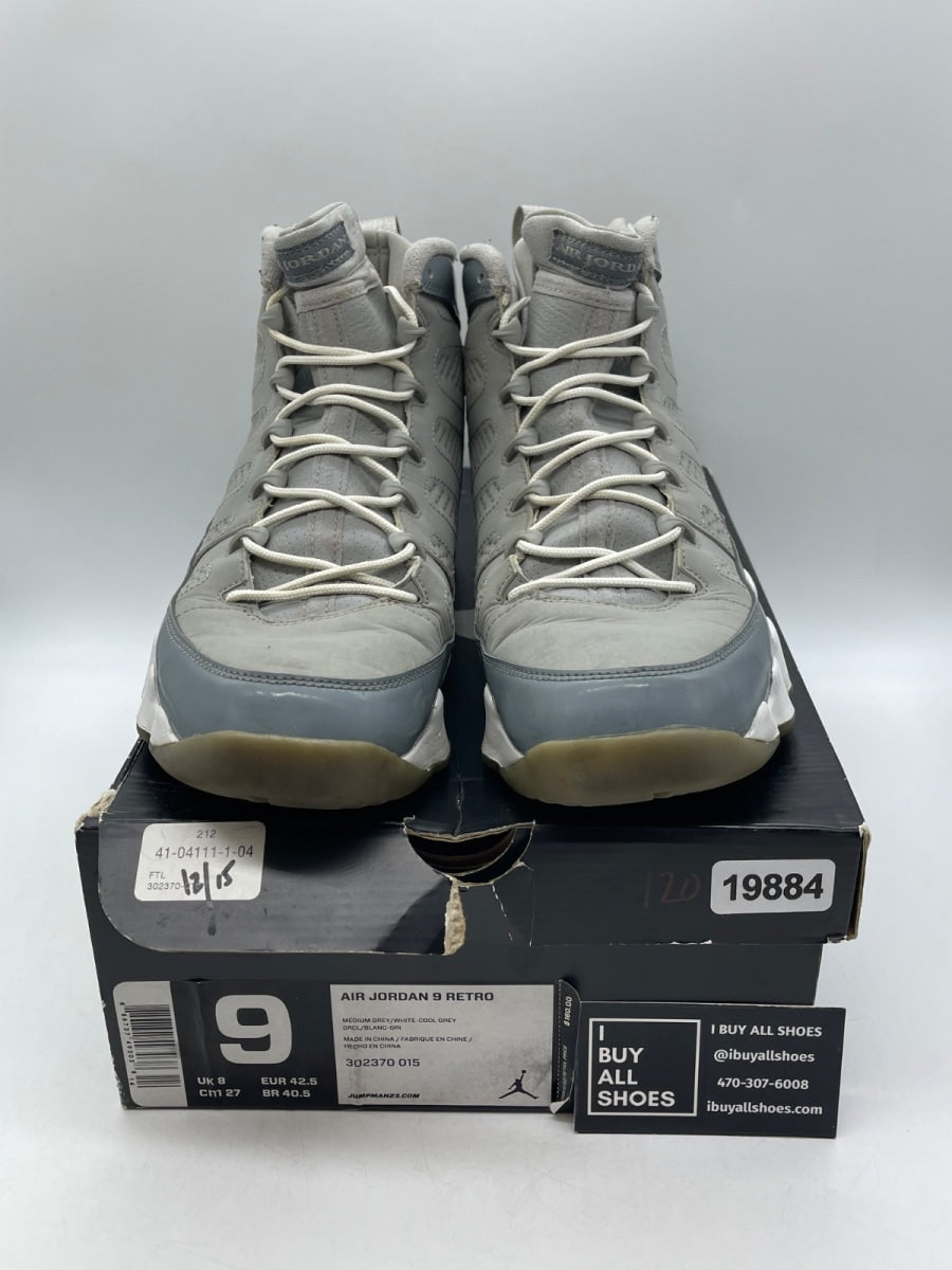 Jordan 9 Retro Cool Grey (2012) 9 (Moderately Worn Pre-Owned) - Image 2