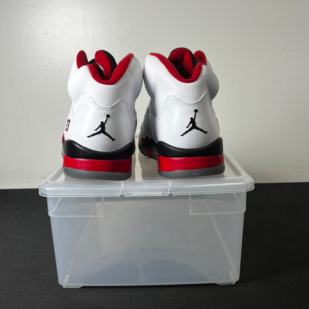 Jordan 5 Retro Fire Red Black Tongue (2013) 9.5 (Lightly Worn Pre-Owned)JordanWhite/Fire Red-Black - Image 4