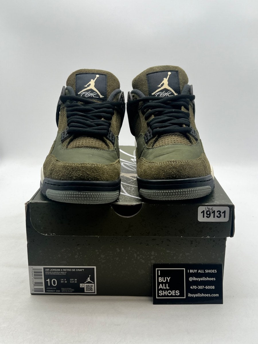 Jordan 4 Retro SE Craft Medium Olive 10 (Lightly Worn Pre-Owned) - Image 2