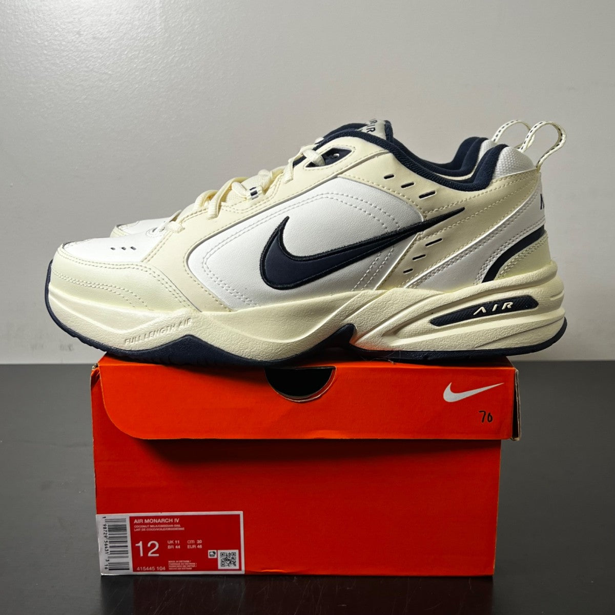 Nike Air Monarch IV Coconut Milk Obsidian 12 (Lightly Worn Pre-Owned)NikeCoconut Milk/Sail/Black/Obsidian - Image 3