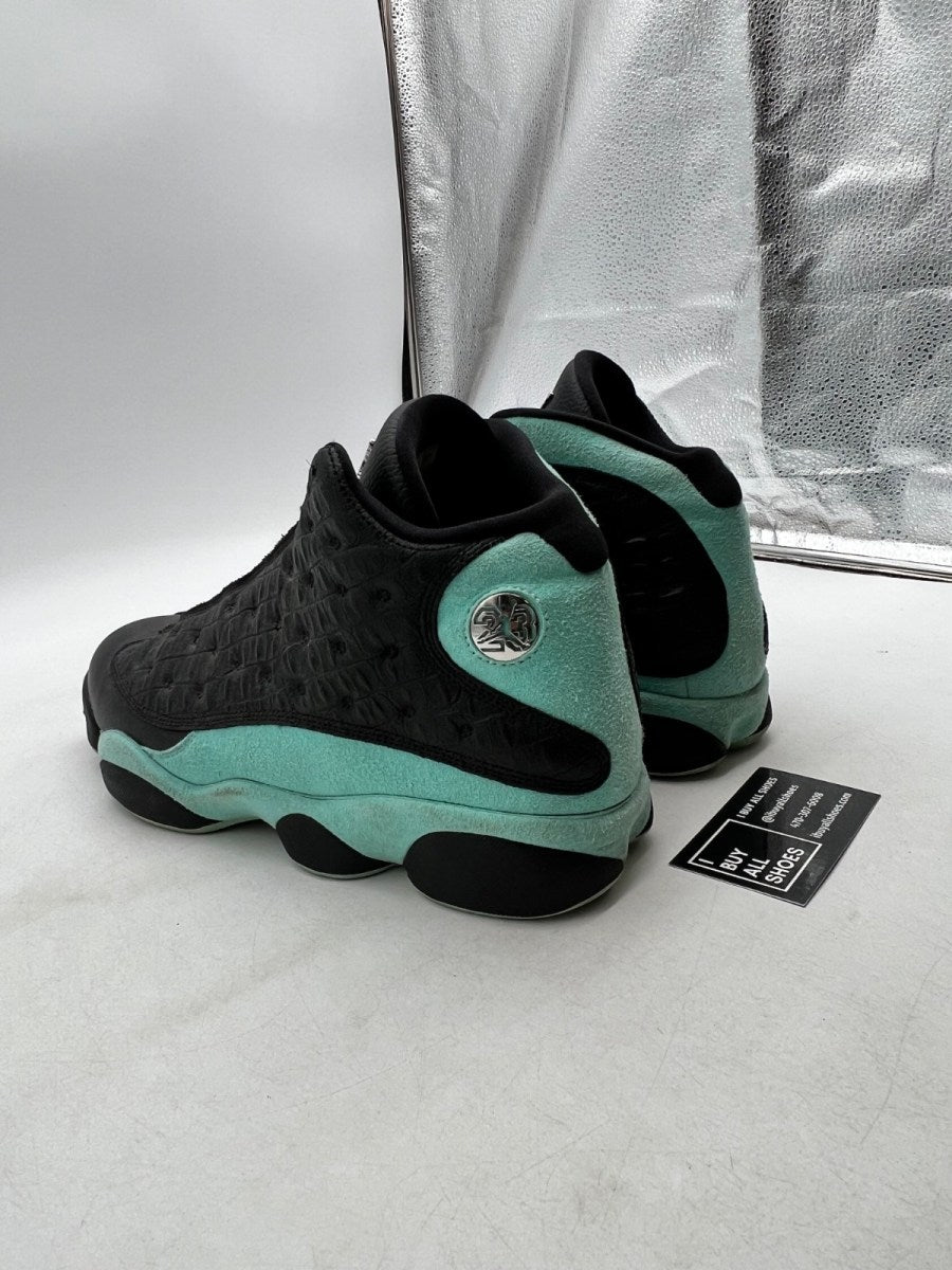 Jordan 13 Retro Black Island Green 12 (Moderately Worn Pre-Owned) - Image 4