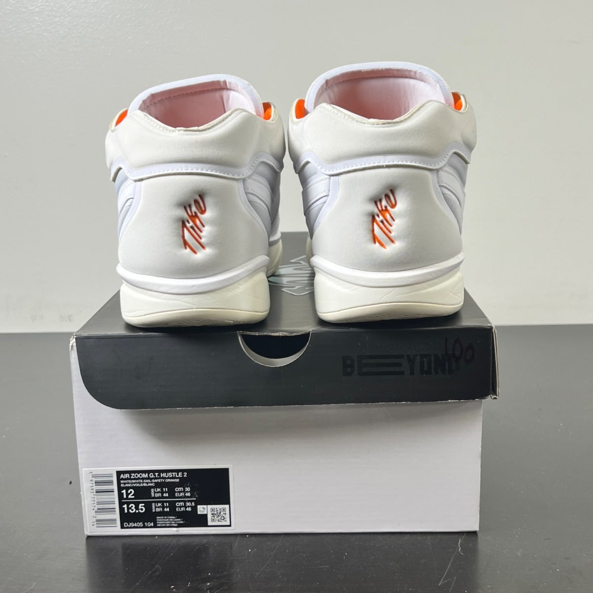 Nike Air Zoom GT Hustle 2 White Sail 12 (Lightly Worn Pre-Owned)NikeWhite/Sail/Safety Orange/White - Image 4