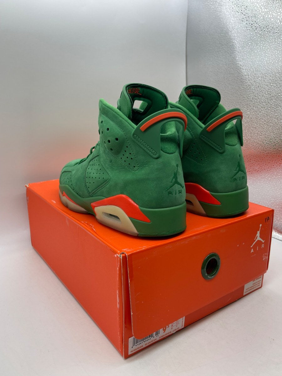 Jordan 6 Retro Gatorade Green 9.5 (Moderately Worn Pre-Owned)JordanPine Green/Orange Blaze-Pine Green - Image 4