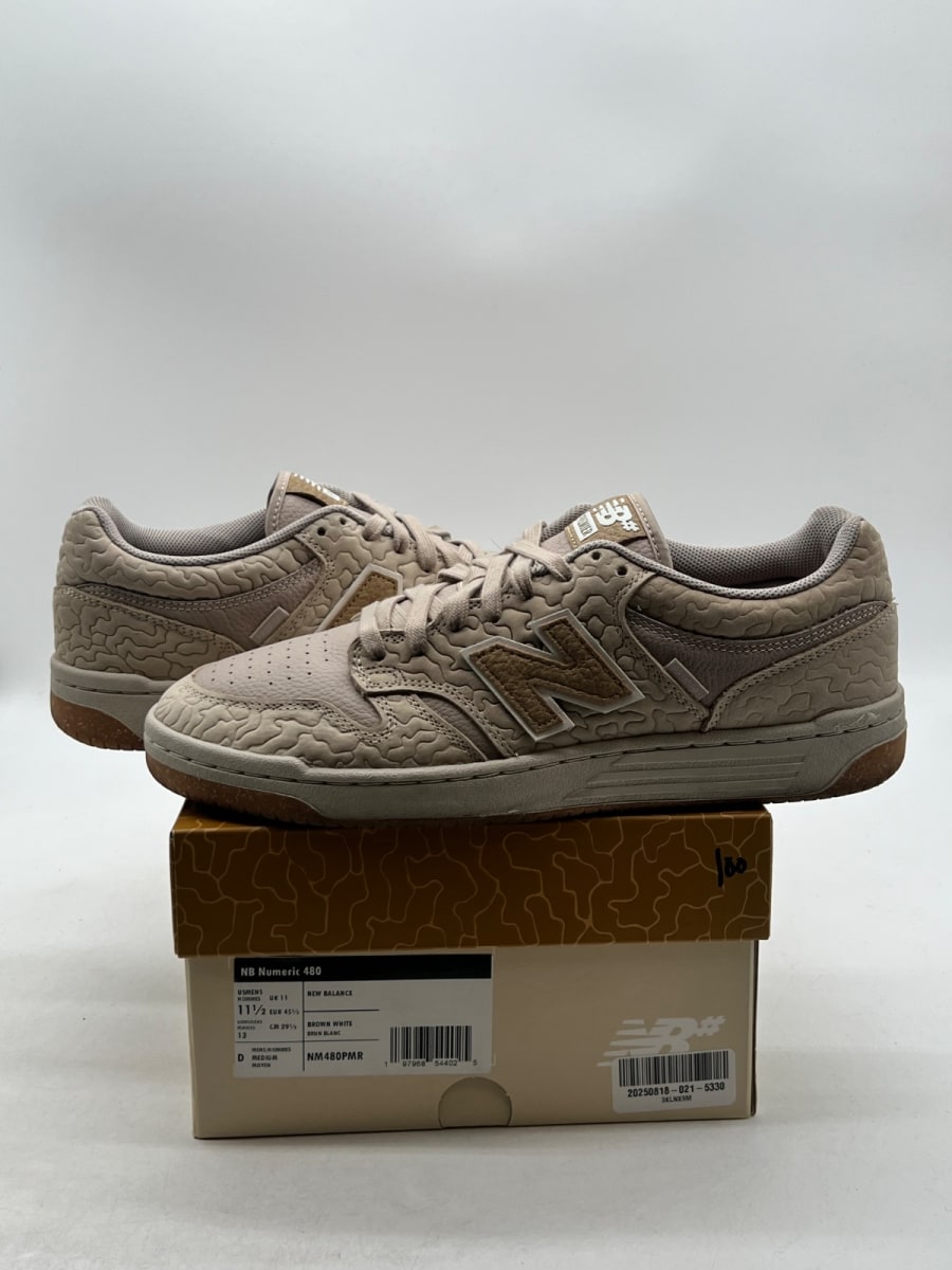 New Balance Numeric 480 Premier Morel Mushroom 11.5 (Lightly Worn Pre-Owned)New BalanceCream/Tan - Image 1