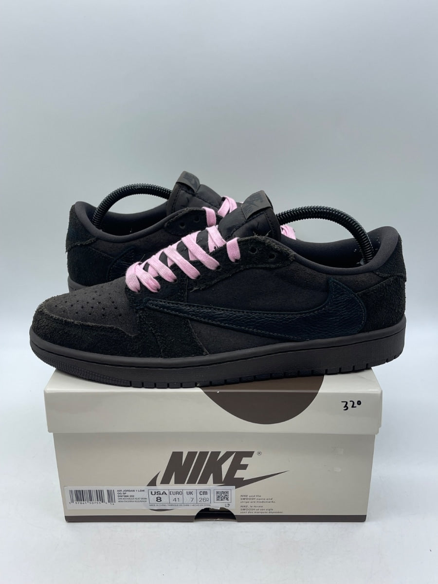 Jordan 1 Retro Low OG SP Travis Scott Velvet Brown 8 (Lightly Worn Pre-Owned)JordanDark Mocha/Black/Velvet Brown - Image 1