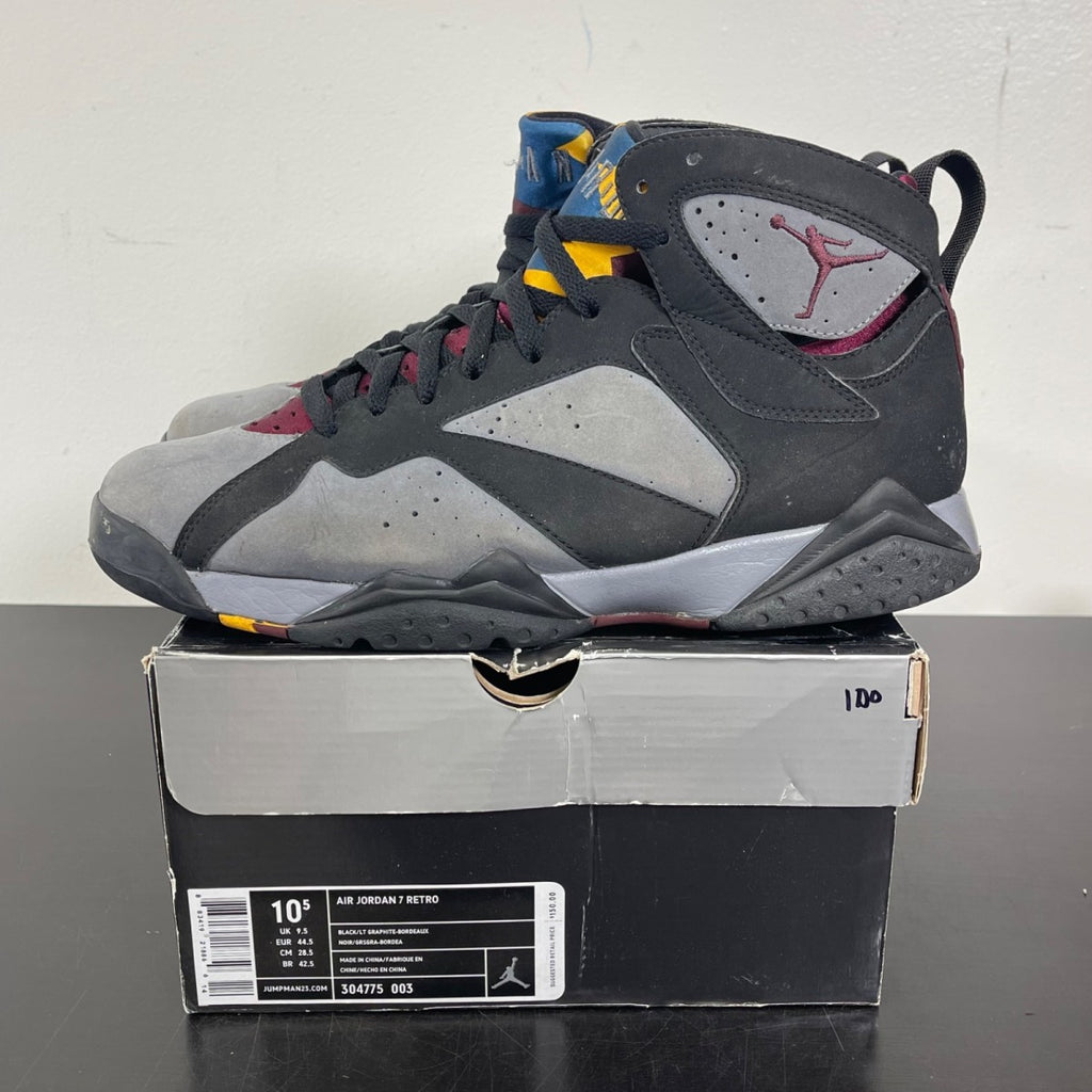 Jordan 7 Retro Bordeaux (2011) 10.5 (Moderately Worn Pre-Owned)JordanBlack/Light Graphite-Bordeaux - Image 3