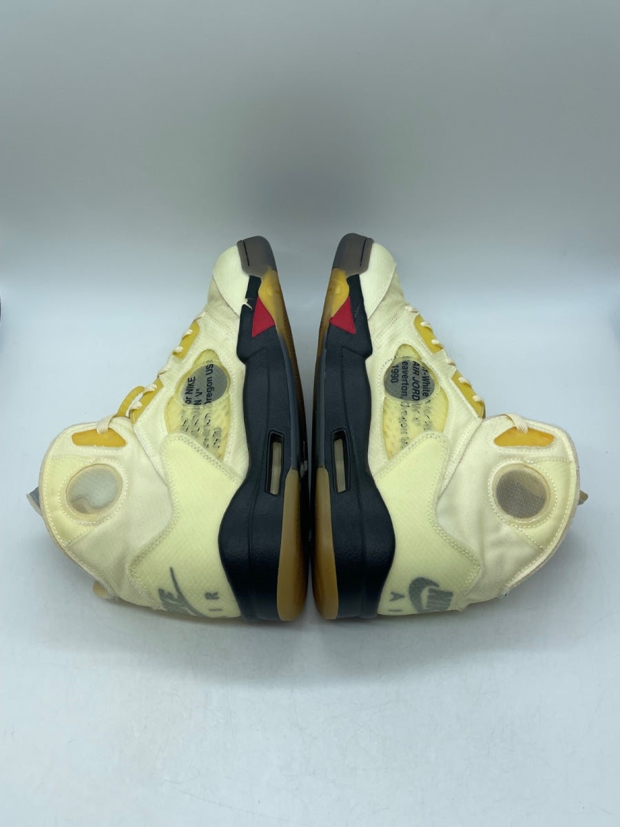 Jordan 5 Retro Off-White Sail 13 (Moderately Worn Pre-Owned)JordanSail/Fire Red-Muslin-Black - Image 6