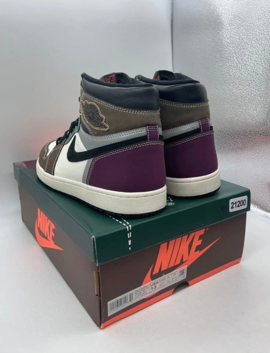 Jordan 1 Retro High OG Hand Crafted 13 (Lightly Worn Pre-Owned)JordanBlack/Archaeo Brown-Dark Chocolate - Image 4
