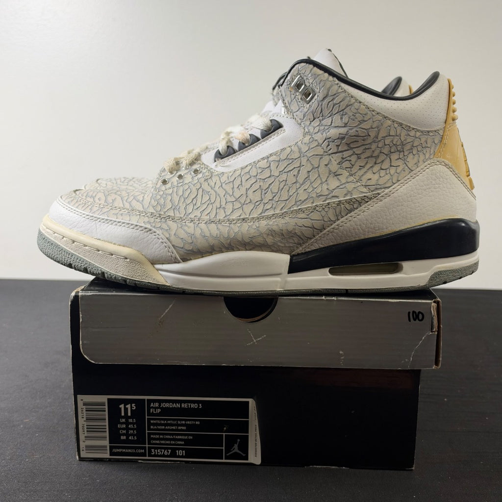 Jordan 3 Retro White Flip (Size 11.5) - Image 3