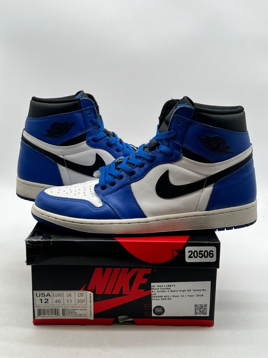 Jordan 1 Retro High Game Royal 12 (Lightly Worn Pre-Owned) - Image 1
