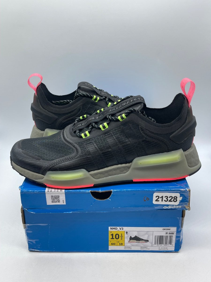 adidas NMD V3 Black Signal Green Solar Red 10.5 (Moderately Worn Pre-Owned)adidasCore Black/Core Black/Signal Green - Image 1