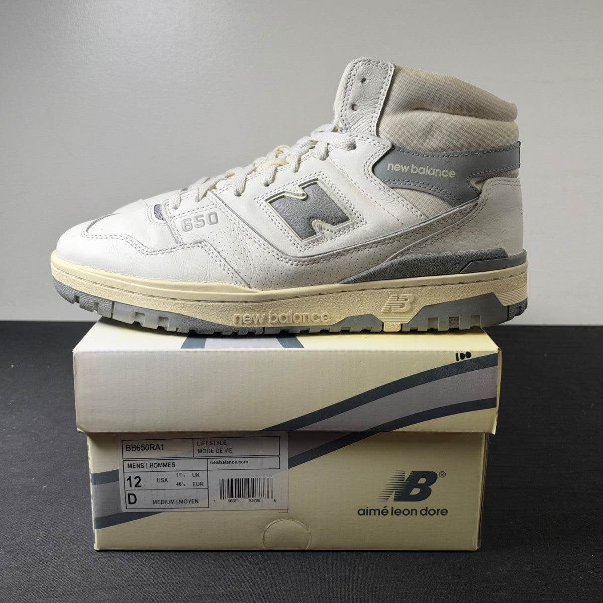 New Balance 650R Aime Leon Dore White Grey (Size 12) - Image 3