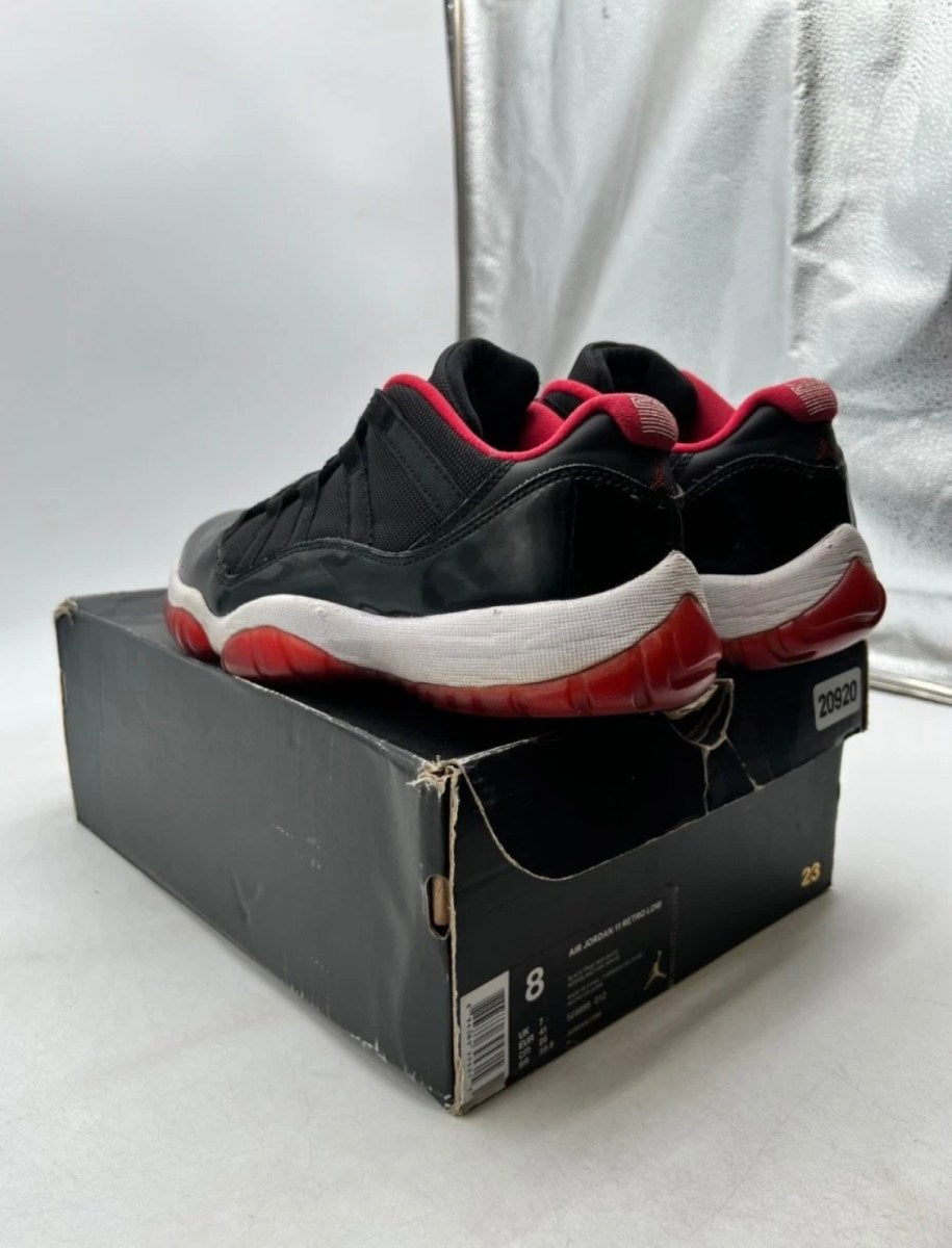 Jordan 11 Retro Low Bred (2015) 8 (Heavily Worn Pre-Owned)JordanBlack/True Red-White - Image 4