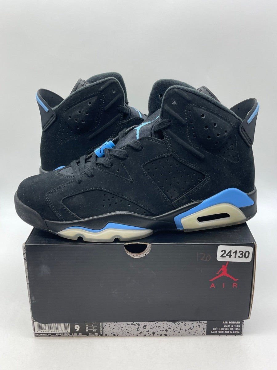 Jordan 6 Retro UNC 9 (Moderately Worn Pre-Owned)JordanBlack/University Blue - Image 1