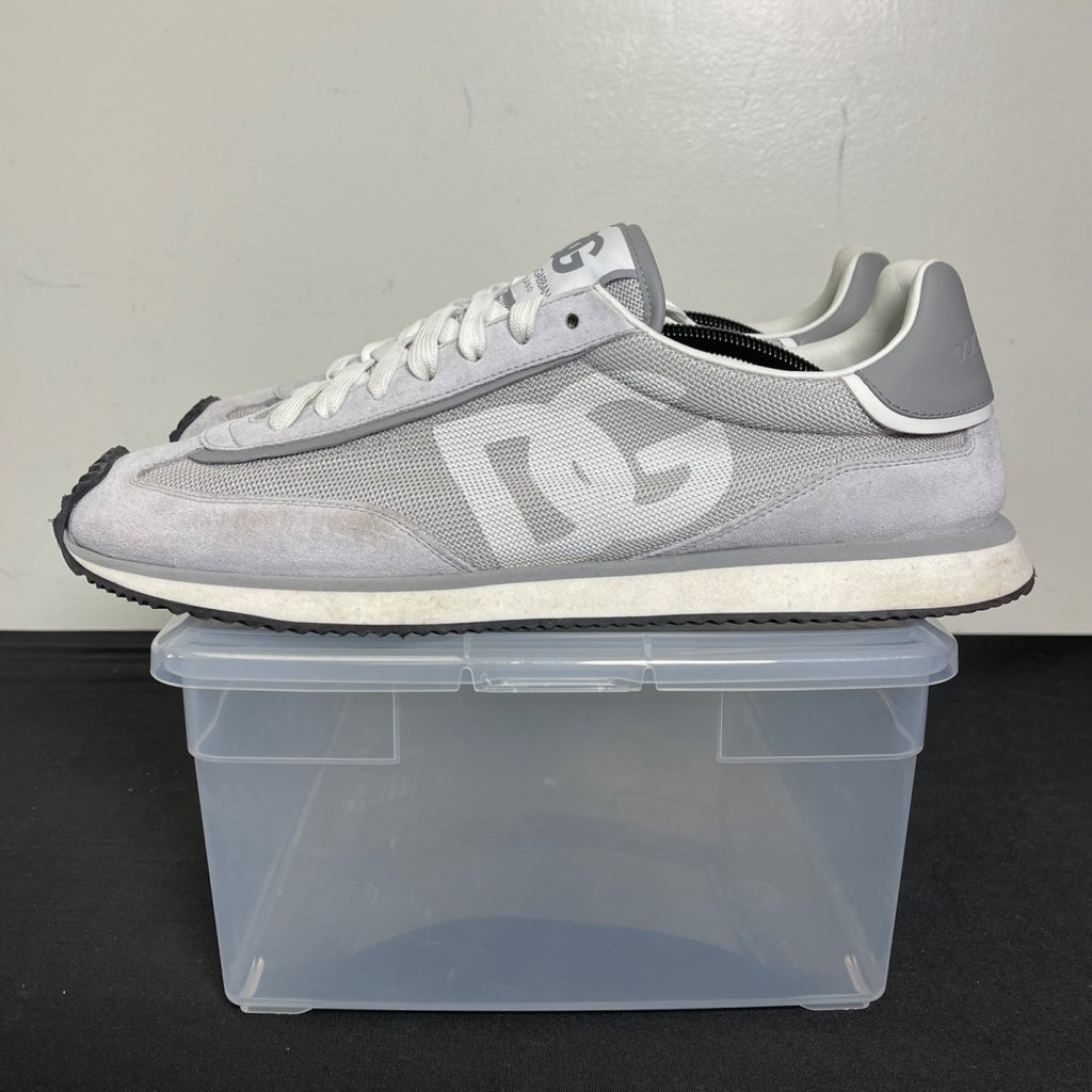 Dolce & Gabbana DG Cushion Sneaker Grey Canvas Suede (Size 42) - Image 3