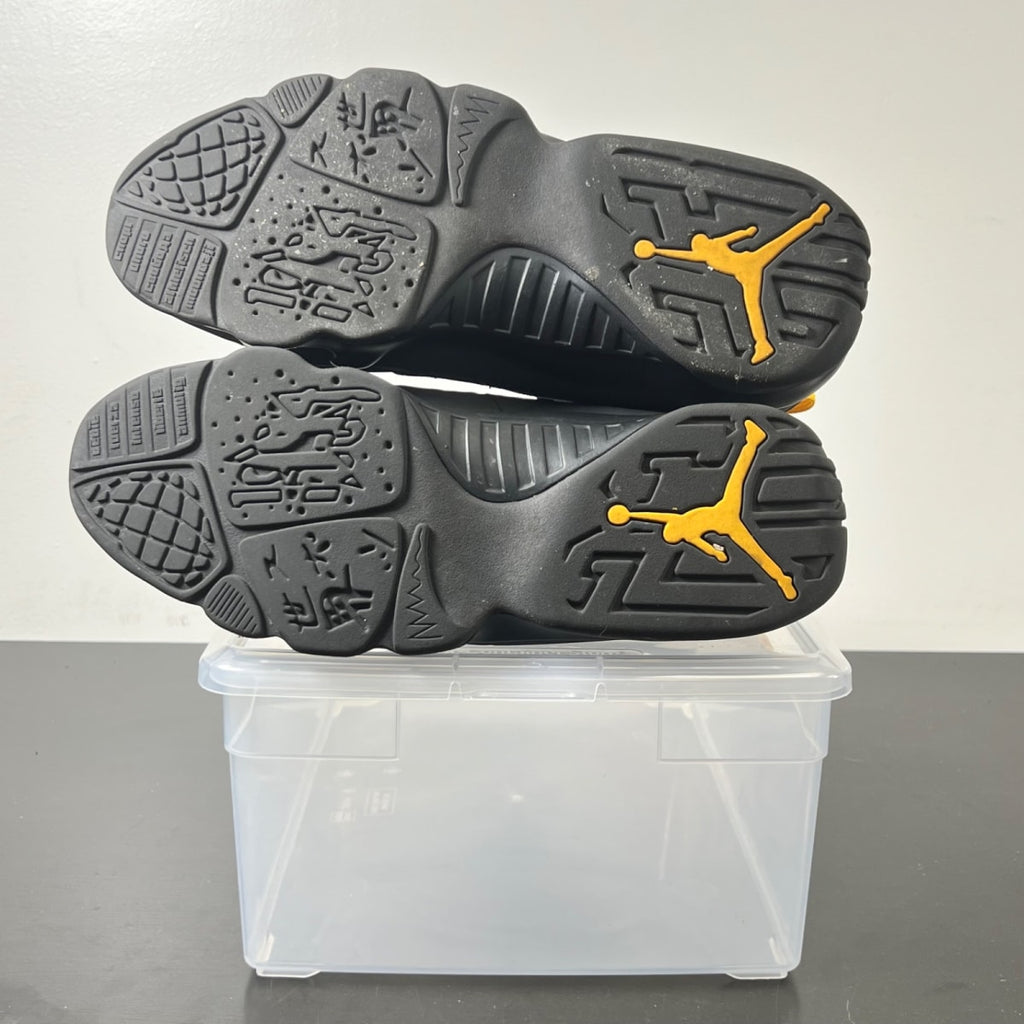 Jordan 9 Retro Dark Charcoal University Gold 10.5 (Moderately Worn Pre-Owned)JordanBlack/Dark Charcoal-University Gold - Image 5