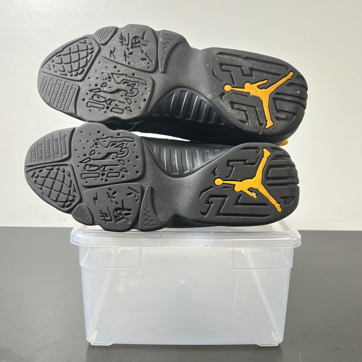 Jordan 9 Retro Dark Charcoal University Gold 10.5 (Moderately Worn Pre-Owned)JordanBlack/Dark Charcoal-University Gold - Image 5