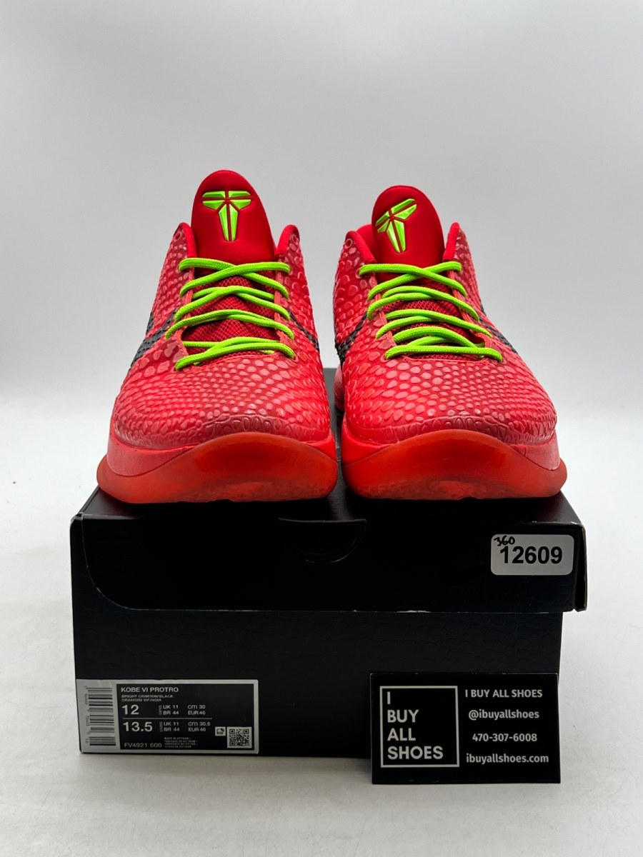 Nike Kobe 6 Protro Reverse Grinch 12 (Lightly Worn Pre-Owned) - Image 2
