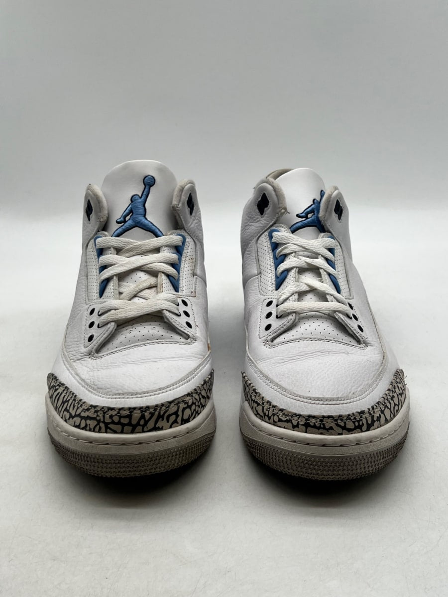 Jordan 3 Retro UNC (2020) 13 (Moderately Worn Pre-Owned)JordanWhite/Valor Blue-Tech Grey - Image 4
