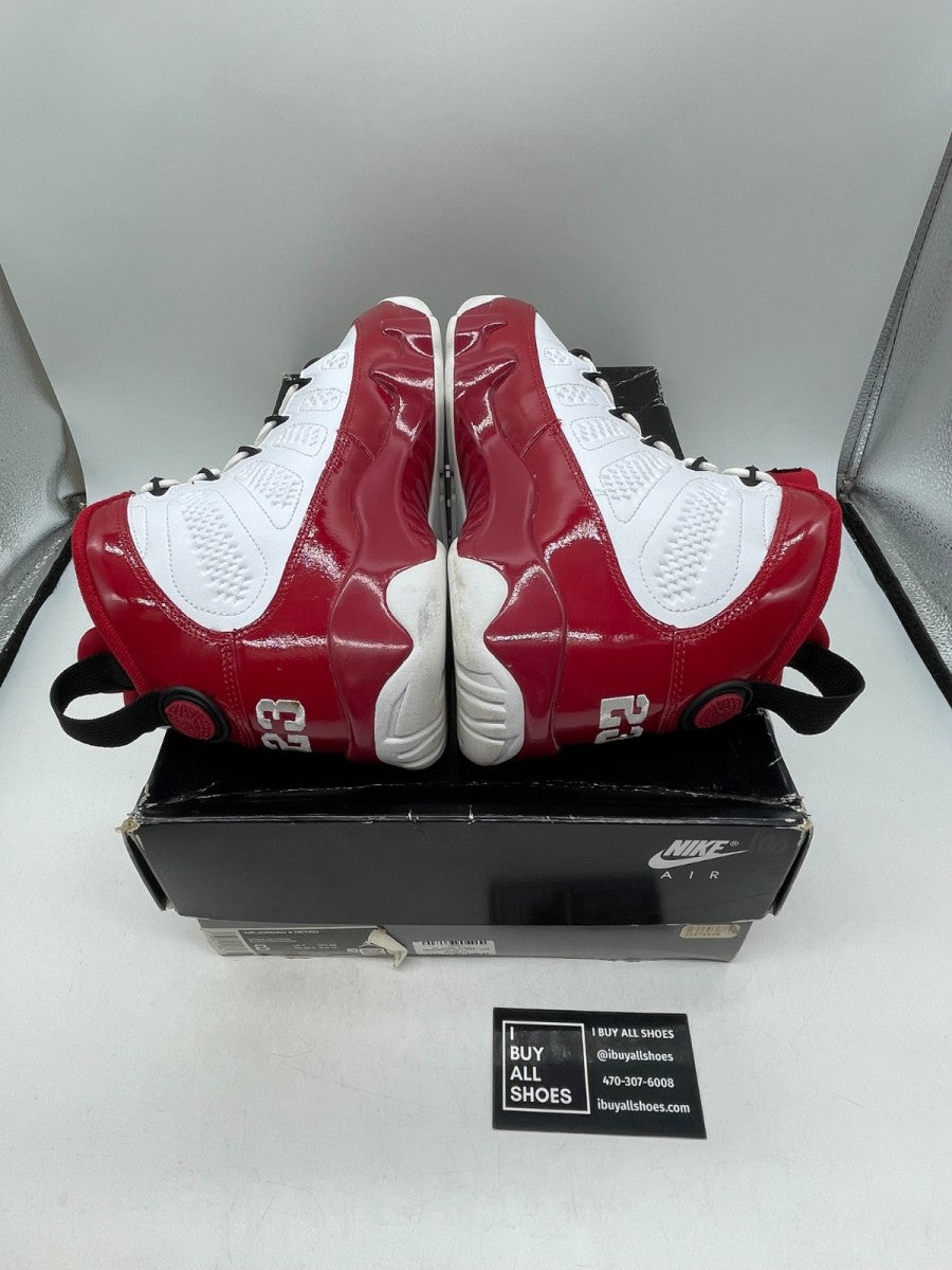 Jordan 9 Retro White Gym Red 8 (Moderately Worn Pre-Owned) - Image 6