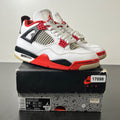 Jordan 4 Retro Fire Red (2020) 6.5 (Heavily Worn Pre-Owned)JordanWhite/Black-Tech Grey-Fire Red - Image 1