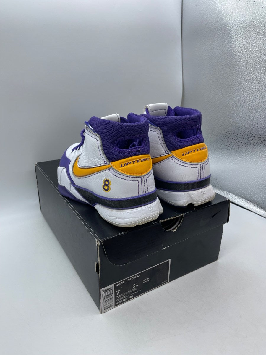 Nike Kobe 1 Protro Think 16 Close Out 7 (Moderately Worn Pre-Owned)NikeWhite/Del Sol-Varsity Purple - Image 4