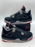 Jordan 4 Retro Black Cement (2012) 10 (Moderately Worn Pre-Owned)JordanBlack/Fire Red-Cement Grey - Image 1