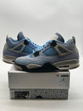 Jordan 4 Retro University Blue 9.5 (Moderately Worn Pre-Owned)JordanUniversity Blue/Tech Grey-White-Black - Image 1