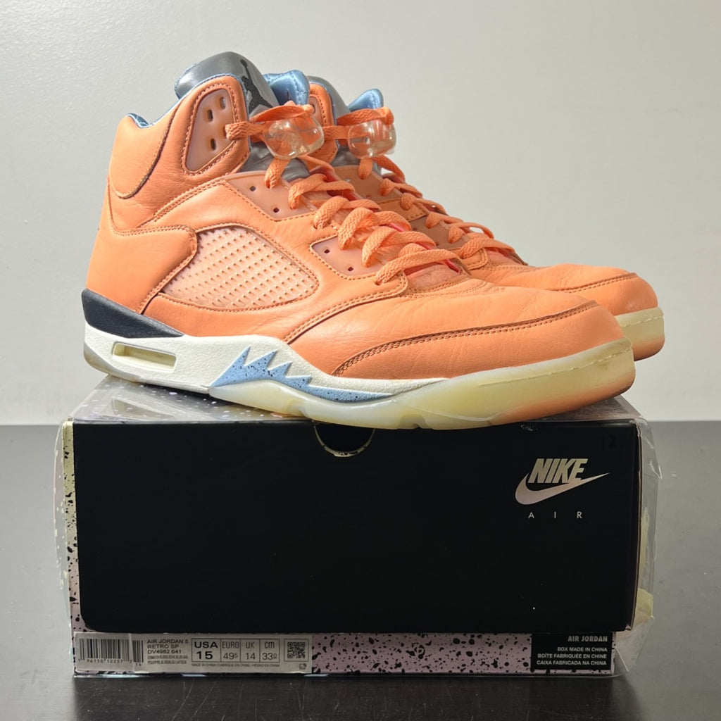 Jordan 5 Retro DJ Khaled We The Best Crimson Bliss 15 (Moderately Worn Pre-Owned)JordanCrimson Bliss/Leche Blue-Sail - Image 1