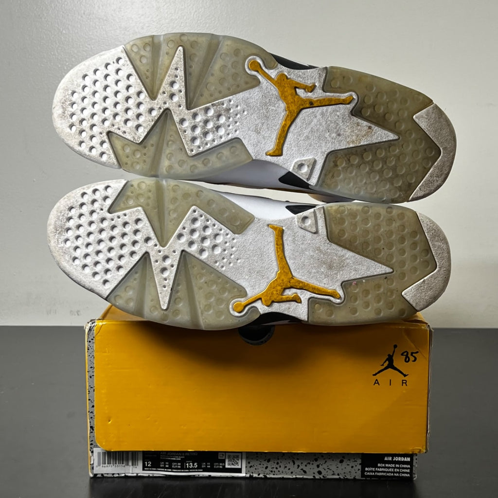 Jordan 6 Retro Yellow Ochre 12 (Moderately Worn Pre-Owned)JordanWhite/Yellow Ochre-Black - Image 6