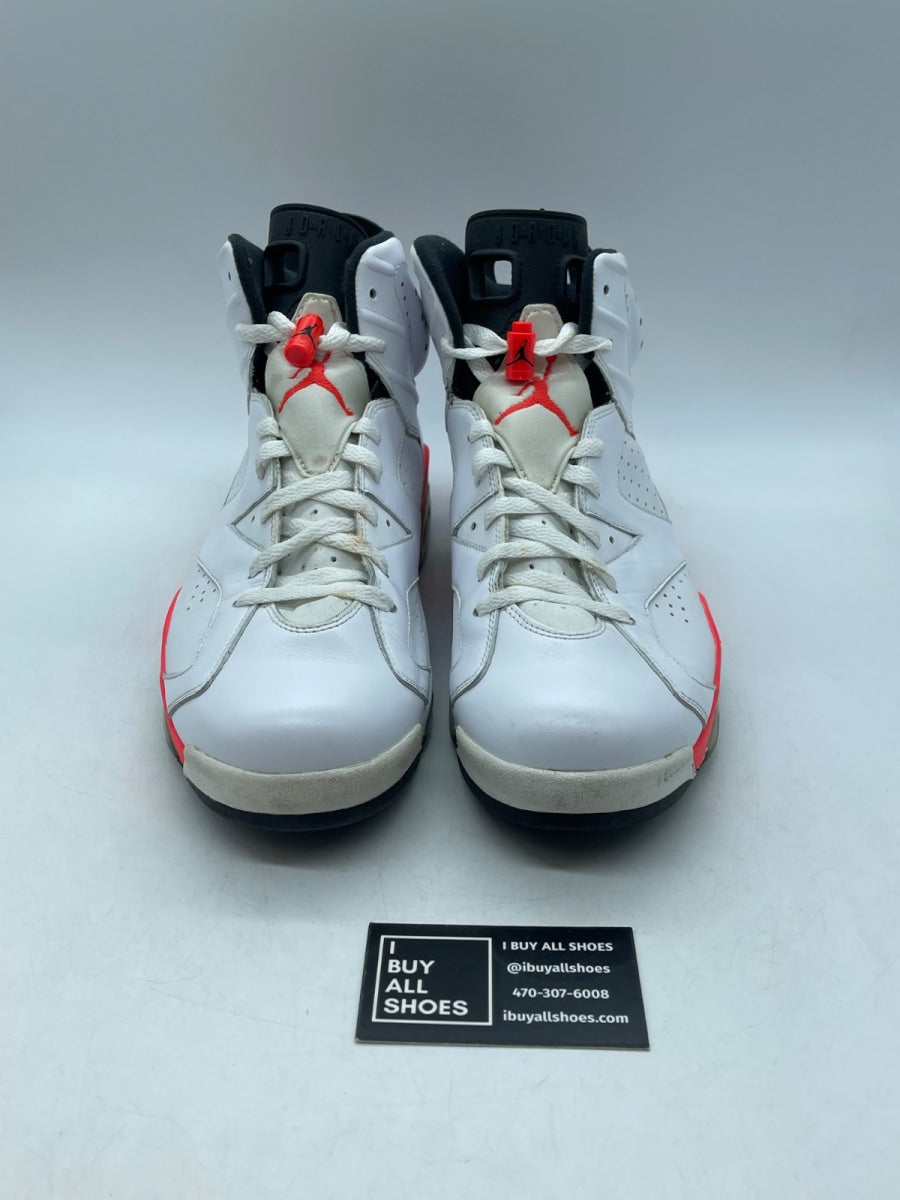 Jordan 6 Retro Infrared White (2014) 13 (Moderately Worn Pre-Owned) - Image 2