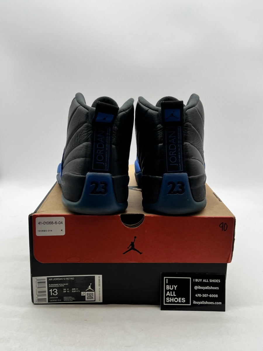 Jordan 12 Retro Black Game Royal 13 (Heavily Worn Pre-Owned) - Image 3