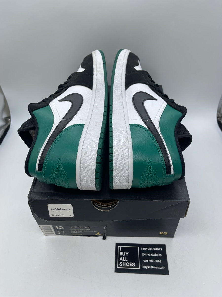 Jordan 1 Low White Black Mystic Green 12 (Moderately Worn Pre-Owned) - Image 6