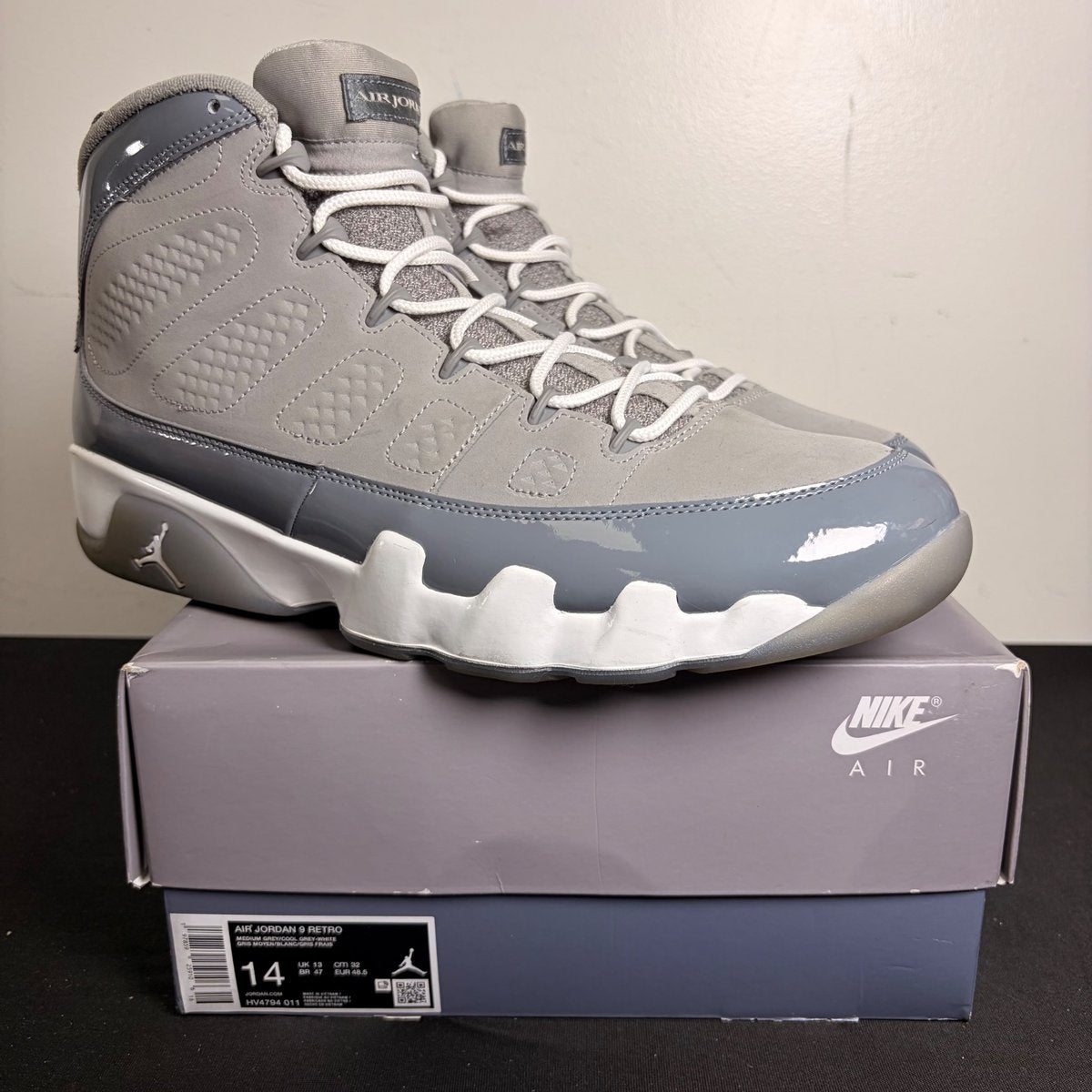 Jordan 9 Retro Cool Grey (2025) (Size 14) - aux