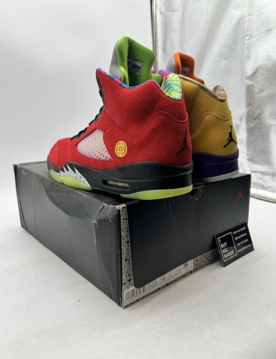 Jordan 5 Retro What The 12 (Lightly Worn Pre-Owned)JordanVarsity Maize/Court Purple-Ghost Green-Solar Orange - Image 6