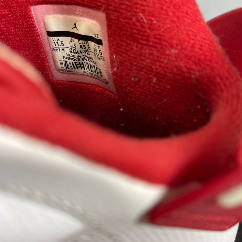 Jordan 6 Retro Alternate Hare 11.5 (Moderately Worn Pre-Owned)JordanWhite/Gym Red-Pure Platinum - Image 6