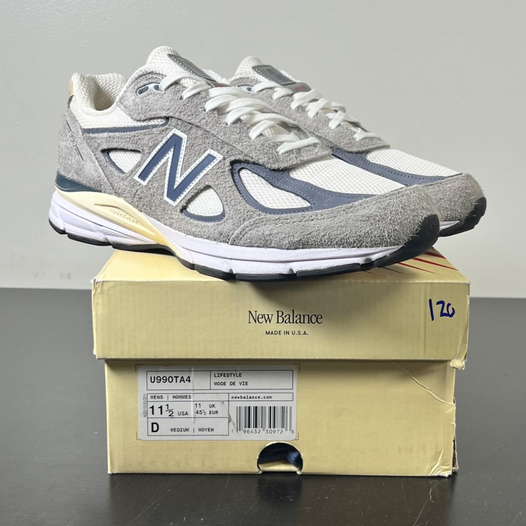 New Balance 990v4 MiUSA Grey Day (2023) 11.5 (VNDS Pre-Owned)New BalanceMarblehead/Vintage Indigo - Image 1