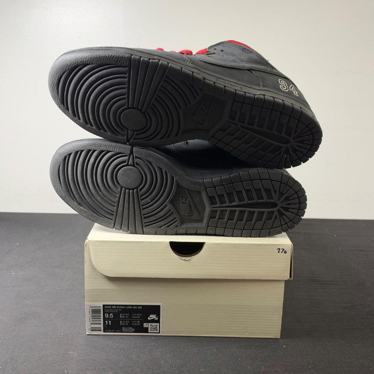 Nike SB Dunk Low Supreme 94 Black (Size 9.5) - Image 6