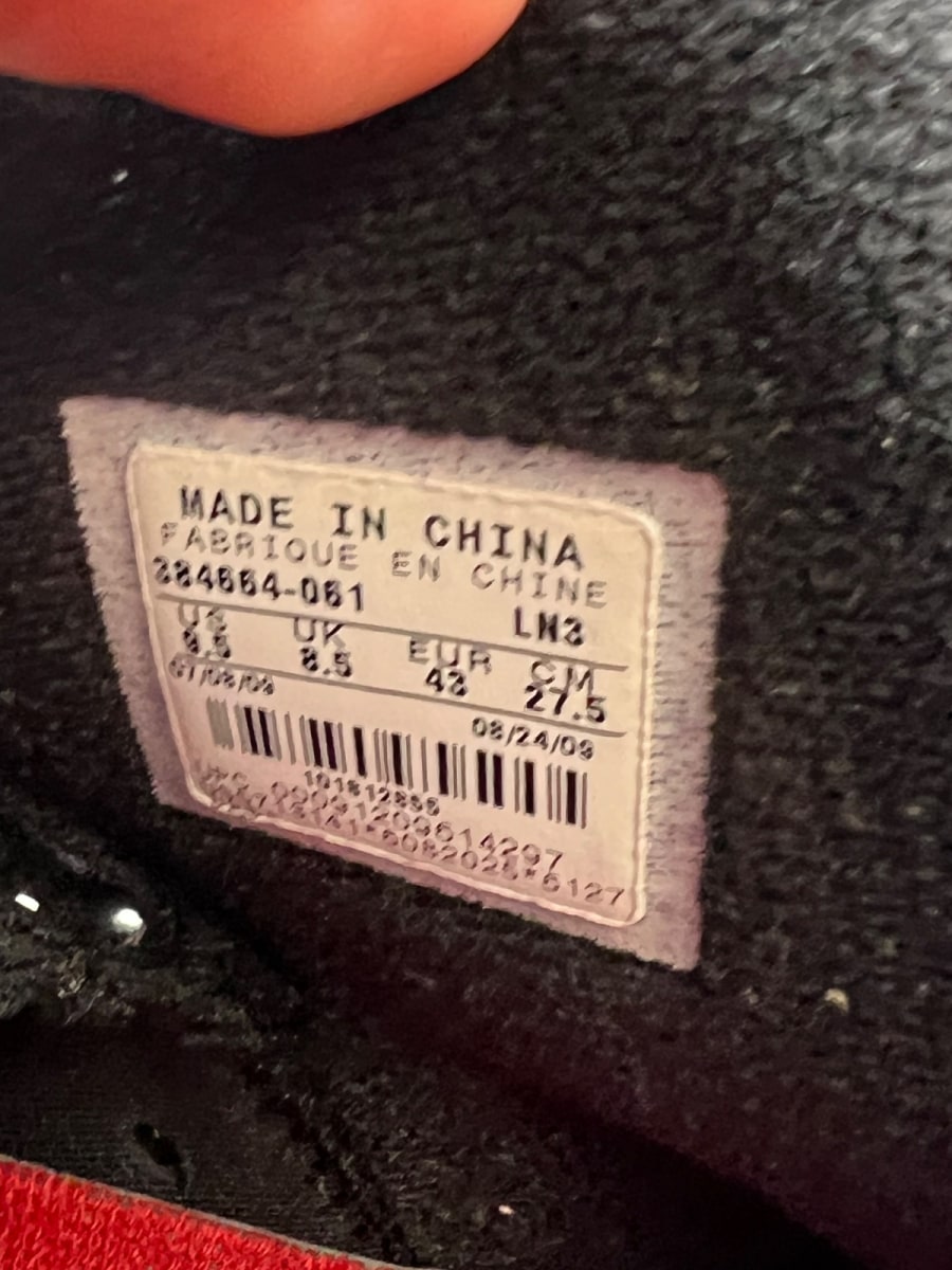 Jordan 6 Retro Black Varsity Red (2010) 9.5 (Moderately Worn Pre-Owned)JordanBlack/Varsity Red - Image 7